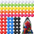 80 Pack Practice Golf Balls Limited Flight 42 mm Golf Training Airflow Hollow Plastic Ball for Women Men Indoor Outdoor Driving Range Swing Practice Home