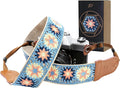 Padwa Lifestyle Hollow Crochet Pink Daisy Camera Strap by PadwaLifestyleCameraStrap