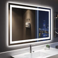YEELAIT 48x32 Inch LED Bathroom Mirror with Lights Front and Backlit Lighted Vanity Mirror for Bathroom Wall with 3 Colors Dimmable Anti-Fog Memory Shatter-Proof IP54 Waterproof Horizontal/Vertical