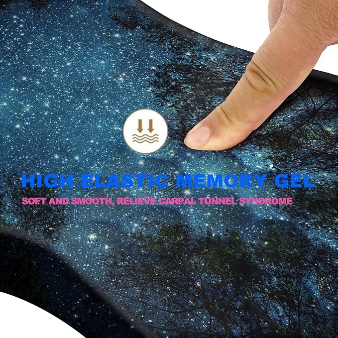 KUOSGM Mouse Pad Wrist Support, Ergonomic Mouse Pad with Massage Dot, Comfortable Computer Mouse Pad for Laptop, Wrist Rest Pain Relief Mousepad with Non-Slip PU Base for Office & Home, 12 x 8 in