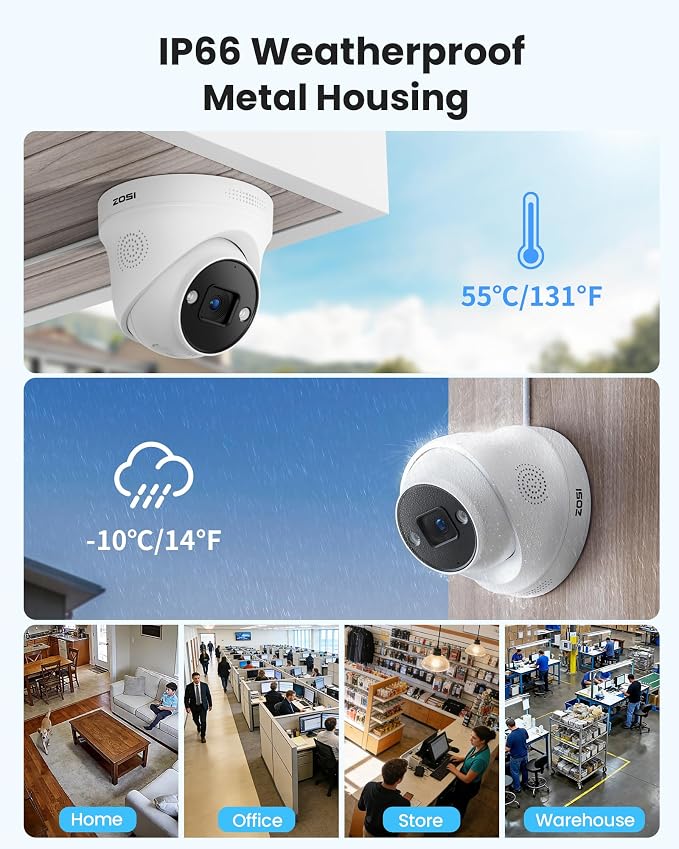 ZOSI 32 Channel 4K PoE Security Camera System, 16x 8MP Outdoor Indoor Cameras - Image 3