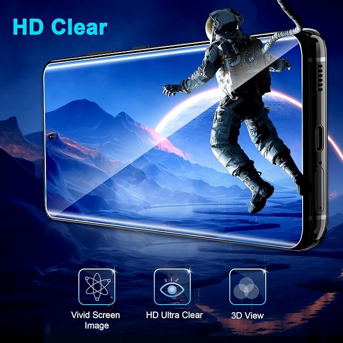 3 Pack Galaxy S20 Plus Screen Protector, HD Clear Tempered Glass, Fingerprint - Image 6