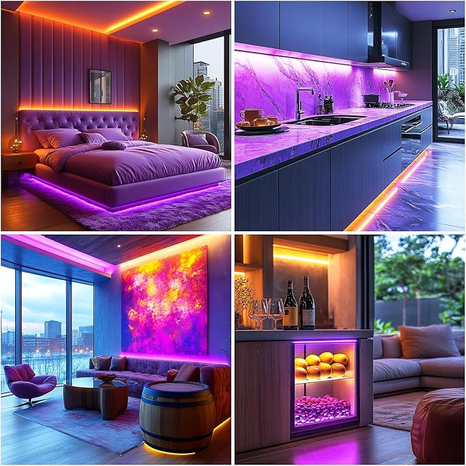 UVTaoYuan Short LED Strip Lights Purple 5V USB Not Dimmable Flexible COB LED Rope Lights 320LEDs/m Purple Super Bright Bendable Small Tape Lights for Living Room TV Lights Decoration (3.28FT/1M)