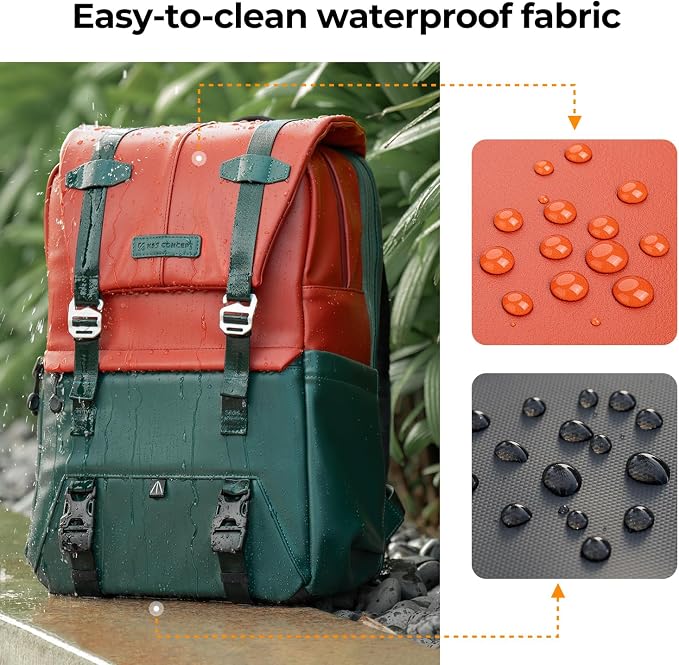 K&F CONCEPT 20L Camera Case for Photographers Large Capacity PU Leather Camera - Image 7