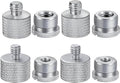 IXTECH Mic Stand Adapter Set 8 pieces Metal Microphone Stand Screw Thread Adapter 5/8 Female to 3/8 Male 3/8 Female to 5/8 Male 5/8 Female to 1/4 Male 1/4 Female to 5/8 Male Tripod Adapter ADP01A Slvr