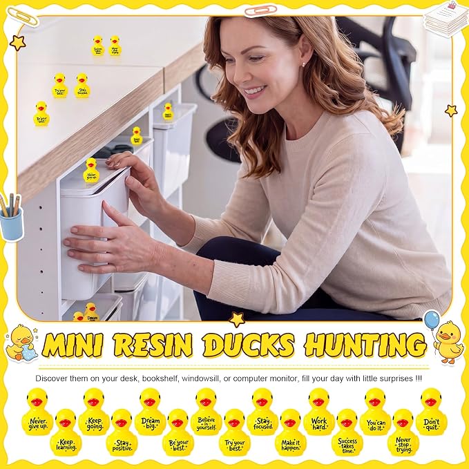 Skylety 60 Pcs Mini Resin Duck Back to School Office Gifts - Image 7
