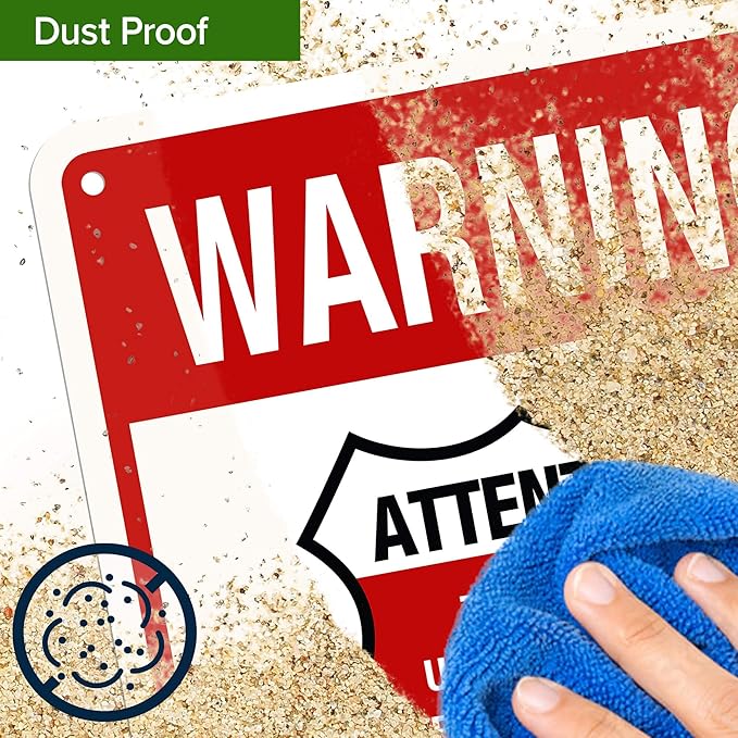 Warning 24 HR. Monitored Alarm Connected To Police Sign, 7x10 Inches, 55 mil thick HDPE (high density polyethylene), Made in USA by My Sign Center