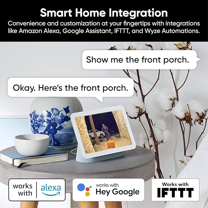 Wyze Window Camera, WiFi Indoor HD Home Security Camera, Upgraded Color Night Vision, Anti-Glare, AI-Powered Motion Detection, Easy & Quick Setup, 24/7 Recording, Works w/Alexa & Google
