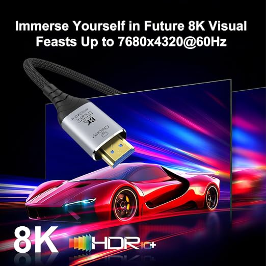 Fiber Optic HDMI Cable 10FT, 8K Long HDMI 2.1 Cable, 48Gbps Ultra High Speed - Image 3