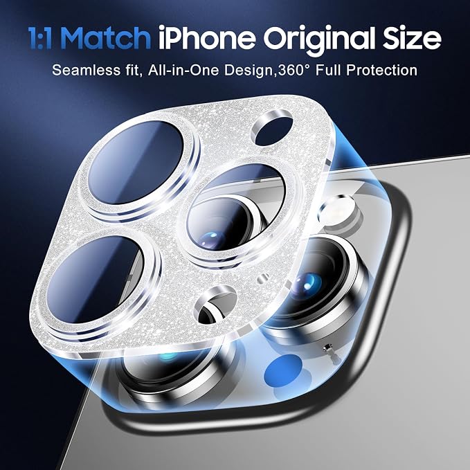 UniqueMe 3 Packs Compatible for iPhone 13 Pro Max/iPhone 13 Pro Camera Lens - Image 5