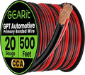 GEARit 20 Gauge Wire (500ft - Black/Red) GPT Automotive Primary Bonded Wire - Copper 2 Conductor CCA - for Car Audio, Speaker, Trailer Harness, Electrical - 500 Feet Total 20ga awg