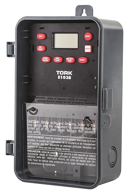 NSI Multipurpose Control 24 Hour Time Switch, 120-277 VAC Input Supply, 1 Channel, DPST Output Dry Contact, Pounds (E103B)