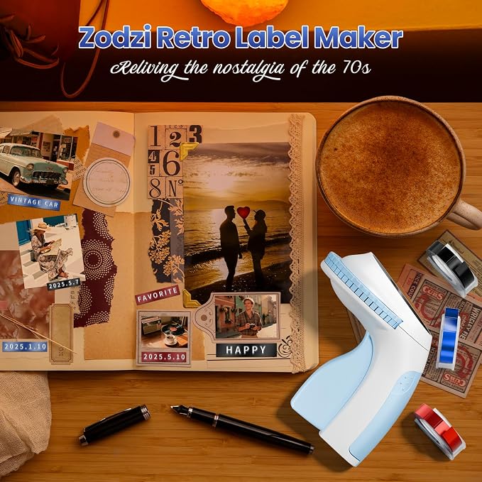Zodzi Embossing Label Maker, Vintage Embossed Label Maker Machine - Image 5