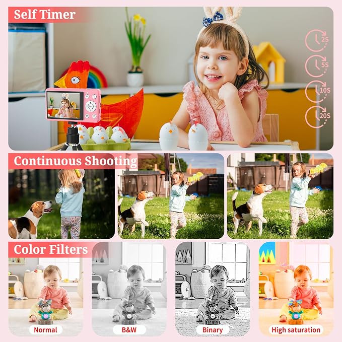 Digital Camera, FHD 4K 64MP Point and Shoot Kids Digital Camera - Image 5