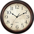 KECYET Wall Clock Battery Operated Vintage Silent Non-Ticking Analog Wall Clocks 8.5 Inch Small Retro Clock Decorative for Kitchen Bathroom Bedroom Home Office (Bronze)