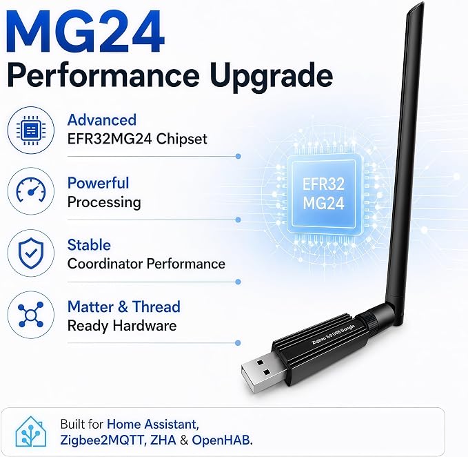 Zigbee 3.0 USB Dongle MG24, Zigbee Coordinator & Gateway | Compatible - Image 2