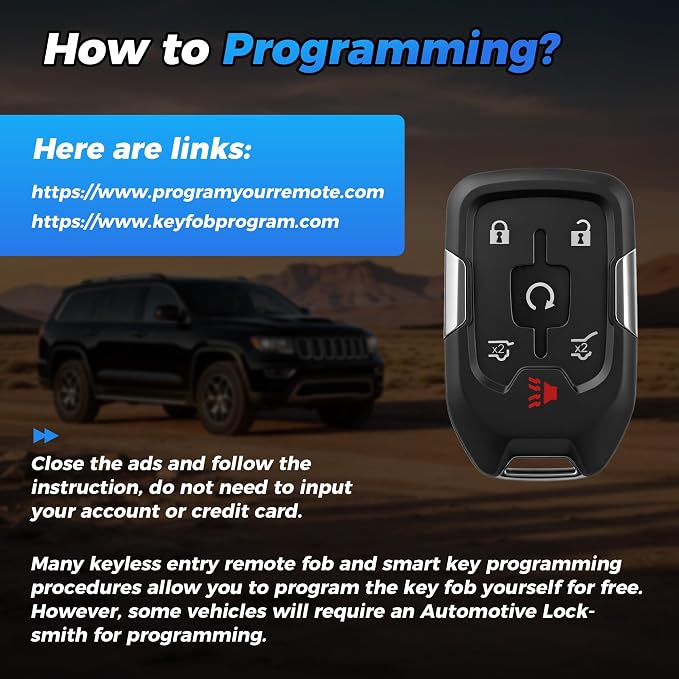 Smart Key Fob 2Pcs 13580802 315MHz HYQ1AA Keyless Entry Remote Start Control - Image 3