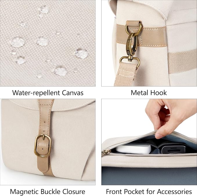 BAGSMART Camera Bag, SLR DSLR Canvas Crossbody Camera Case, Compact Camera - Image 4