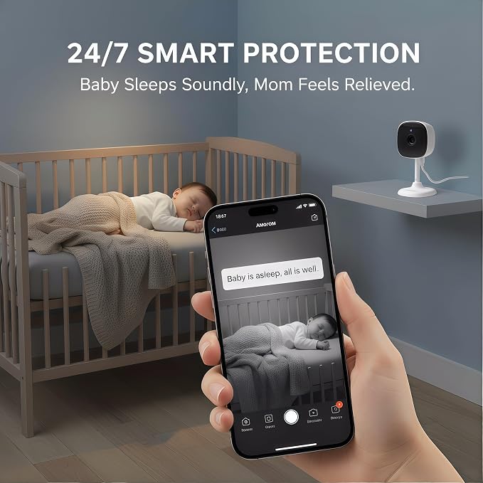 AMOROM 4 Pack Indoor Wired Security Camera, Baby Pet Monitor, Motion Detection - Image 3