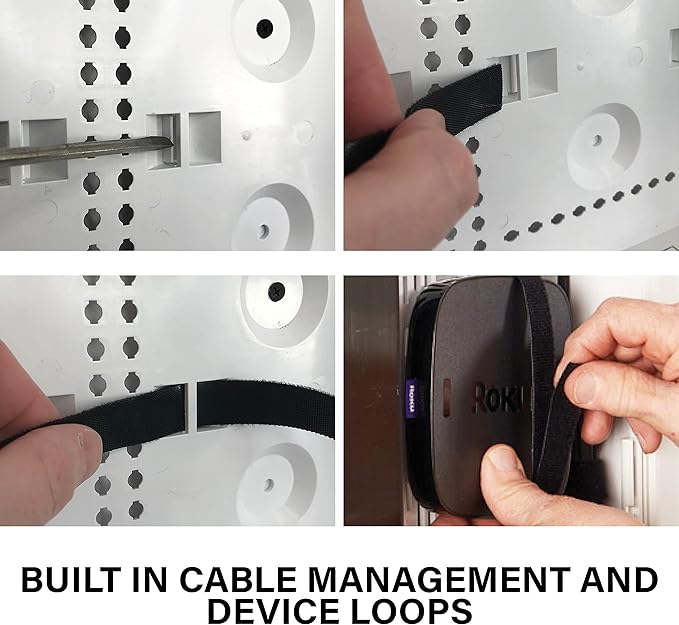 Legrand - OnQ Cable Management, In-Wall Media Box, Dual Purpose Structured Wiring Enclosure with Mounting Bracket, Home Networking Panel, 9 inch, White, ENP0905NAV1