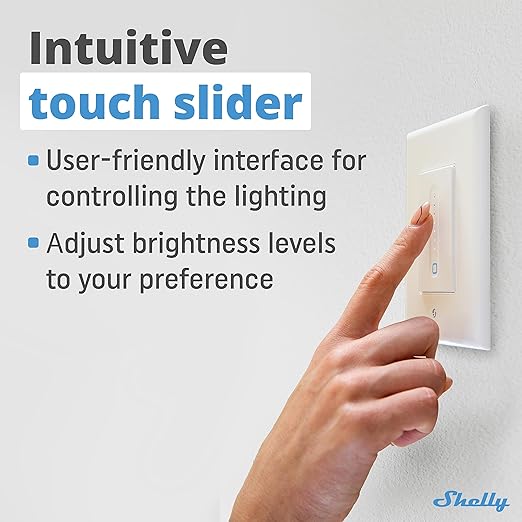 Shelly Plus Wall Dimmer UL | WiFi Smart Wall Dimmer Switch | Home Automation | Bluetooth Gateway | Compatible with Alexa, Home Assistant & Google | No Hub Required | Dimmable Lights (4 Pack)