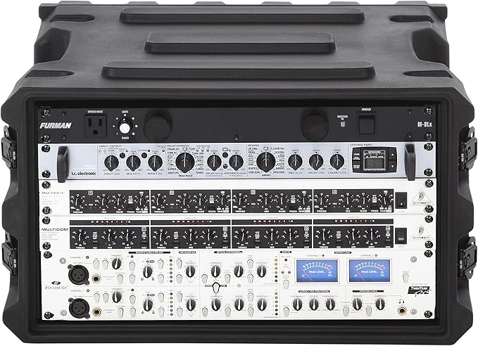 Gator Cases Pro Series 6U Rack Case with Standard 19" Depth, Roto Molded Made in USA (G-PRO-6U-19)
