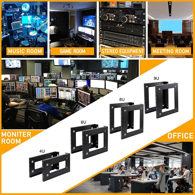 RIVECO 8U Desktop & Wall Mount Rack Assembly Free Seperated 2 Pieces Firm - Image 5
