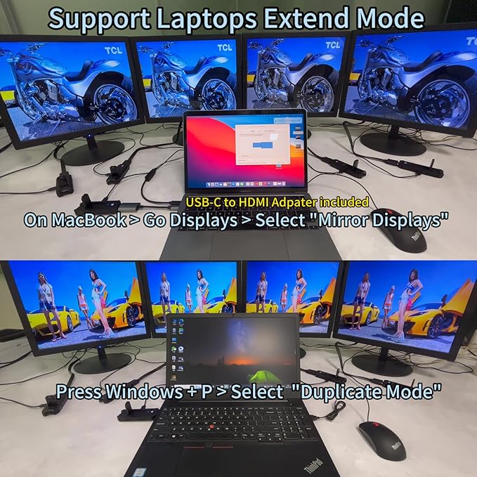 Wireless HDMI PRO- Transmitter and Two Receiver, Portable Multi-TVs Extender Kit, Plug and Play, Heat-Control, 5.8G/2.4G @60Hz 165FT/50M, Wirelessly Stream Video from Laptop to Multiple HDTVs/Monitors