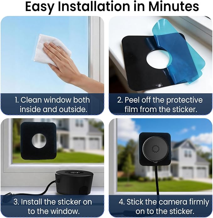 【2 Pack】Window Camera, 2K 3MP WiFi Dome Cameras - Image 7