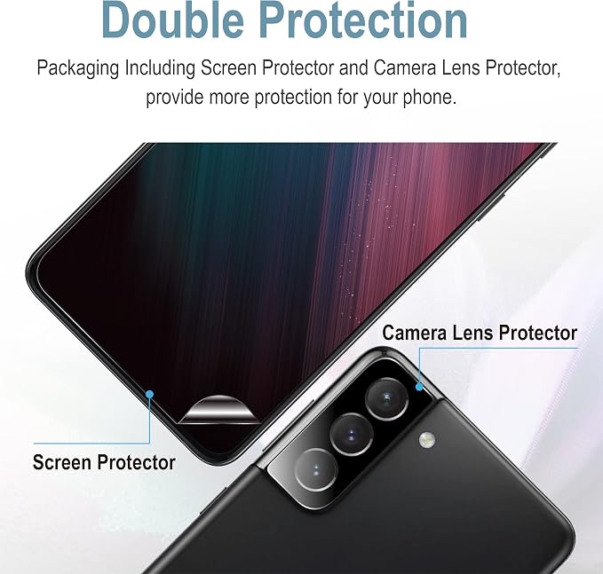 AACL 3-Pack for Samsung Galaxy S22 Screen Protector Hybrid Film, - Image 6