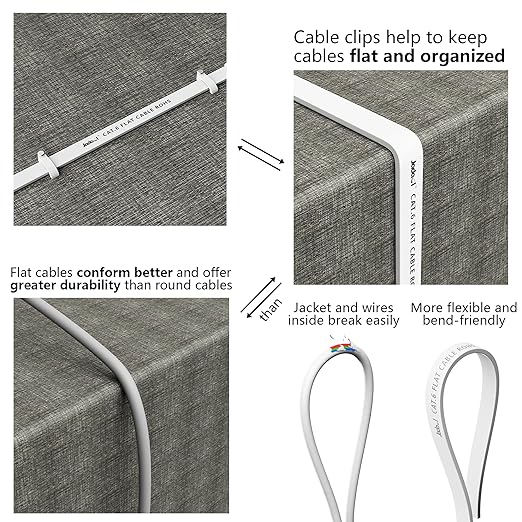 Jadaol Cat 6 Ethernet Cable 30 ft, 10Gbps Support Cat8 Cat7 Network, Flat RJ45 - Image 5