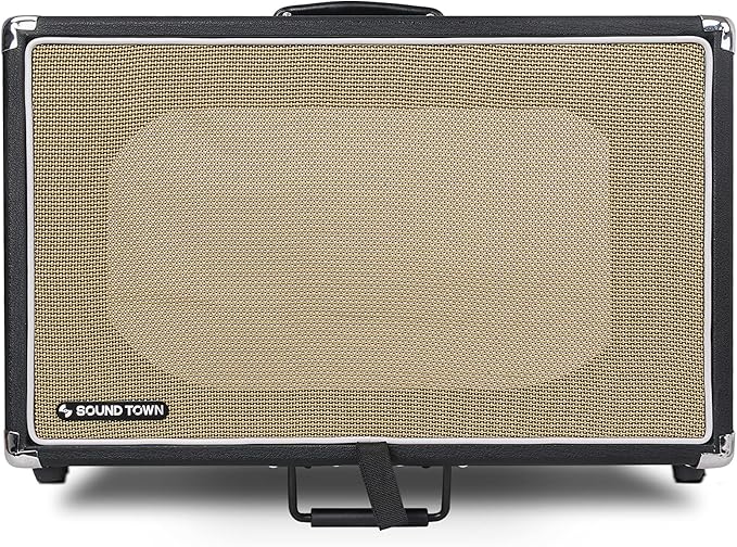 Sound Town Vintage 6U Amp Rack Case, 12.5" Depth with Rubber Feet, Dust Cover, Kickstand, Black (STVRC-6BK)