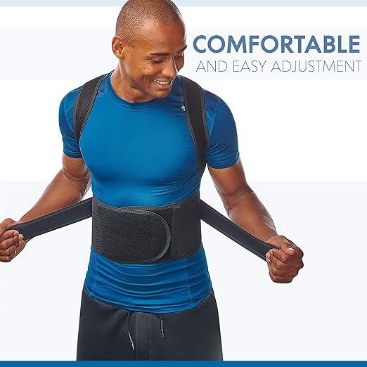 Posture Corrector for Men and Women - Back Brace for Upper and Lower Body Support - Adjustable Straightener with Pain Relief and Muscle Memory (Small)