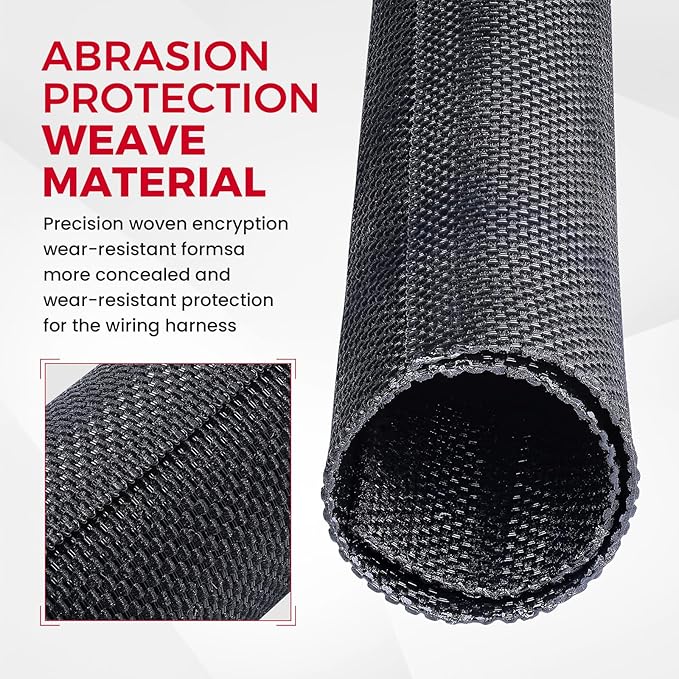 Automotive Wire Sheathing Split Wire Loom Braided Mesh Woven Cable Sleeve for Wires/Cable Cord Protector (5/16" - 22 Feet)