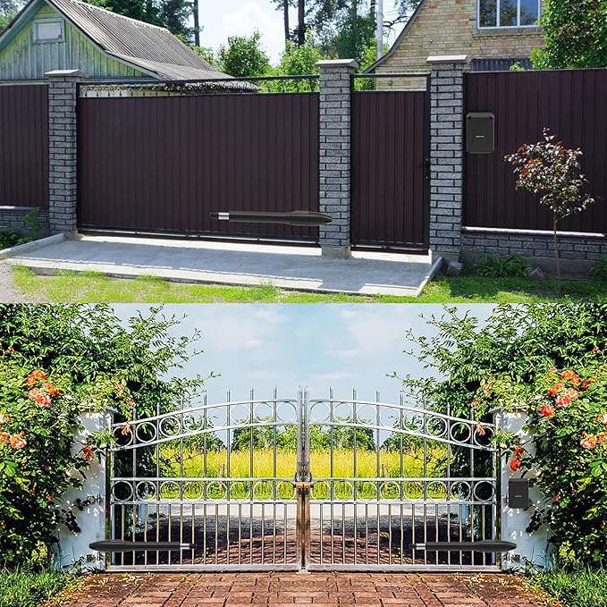 GATEXPERT Automatic Gate Opener with Electronic Limit for Single Swing Gate up to 660 Pounds or 10 Feet Swing Gate Motor(SW300DC-S(EL))