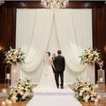 30ftx15ft Ivory Backdrop Curtains by CO-AVE
