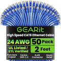 GEARit Cat 6 Ethernet Patch Cable 2 ft Blue by GEARit