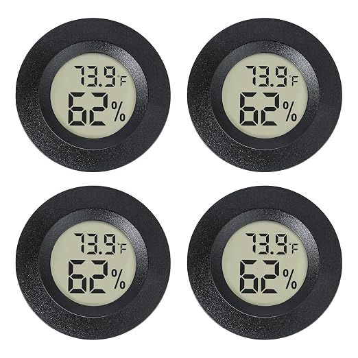 EWPJDK Mini Hygrometer Indoor Humidity Meter Hygrometer Thermometers 4 Pack by EWPJDK