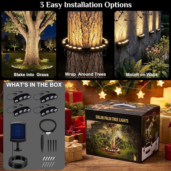 Solar Tree Lights Outdoor, Ring Solar Uplights - Image 5