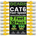 GEARit Cat 6 Ethernet Patch Cable 7 ft Yellow by GEARit