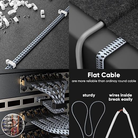 ARISKEEN Cat 8 Ethernet Cable 20 FT, 40Gbps 2000Mhz High Speed Cat8 Network LAN - Image 4