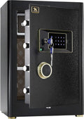 TIGERKING 𝐇𝐞𝐚𝐯𝐲 𝐃𝐮𝐭𝐲 Large Safe Box, 2.05 Cubic Feet Home Safe with Touch Screen Keypad & Built-in Lock Box, Digital Safes for Home Office