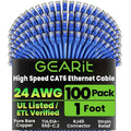 GEARit Cat 6 Patch Cables 1 ft Blue by GEARit
