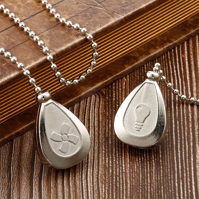 Patelai 4 Pieces Ceiling Fan Pull Chain Extender Ornament 12 Inch Ceiling Pull Chain Extension Classic Drop Shaped Pendant Beaded Ball Cord for Fan light lamp decorative with Connector(Silver)