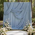 50ft x 15ft Dusty Blue Backdrop Curtains by CO-AVE
