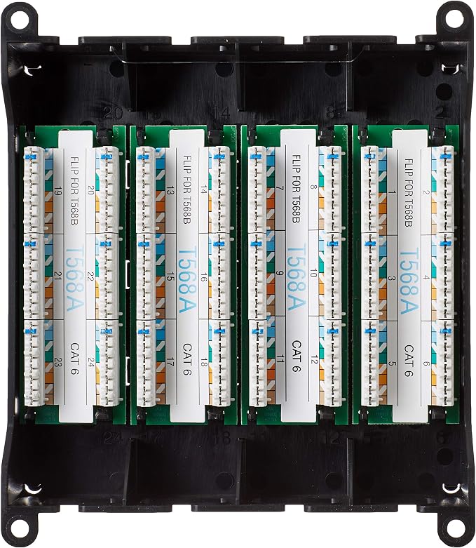 Leviton Twist and Mount Patch Panel, CAT 6 24 Port - Image 2