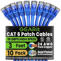 GEARit Cat 6 Ethernet Patch Cable 3 ft Blue by GEARit