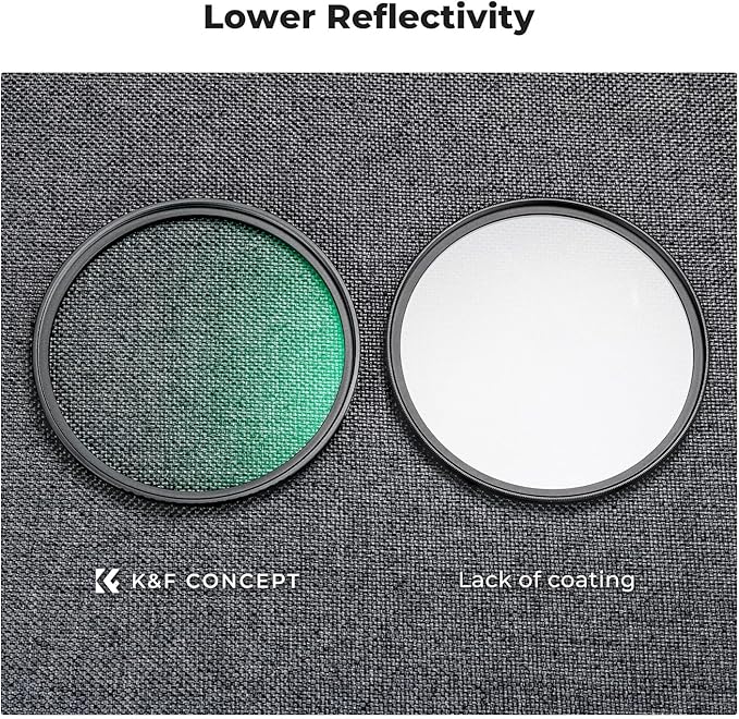 K&F CONCEPT 55mm Black Diffusion 1/4 & 1/8 Filters Kit Mist Cinematic Effect - Image 6