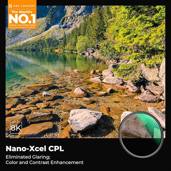 K&F CONCEPT 46mm Circular Polarizers Filter Polarizing Filter 28 Multi-Layer - Image 2