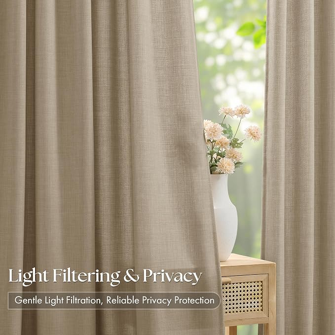 Burlywood Birch 100 Inch Long Curtains - Image 3